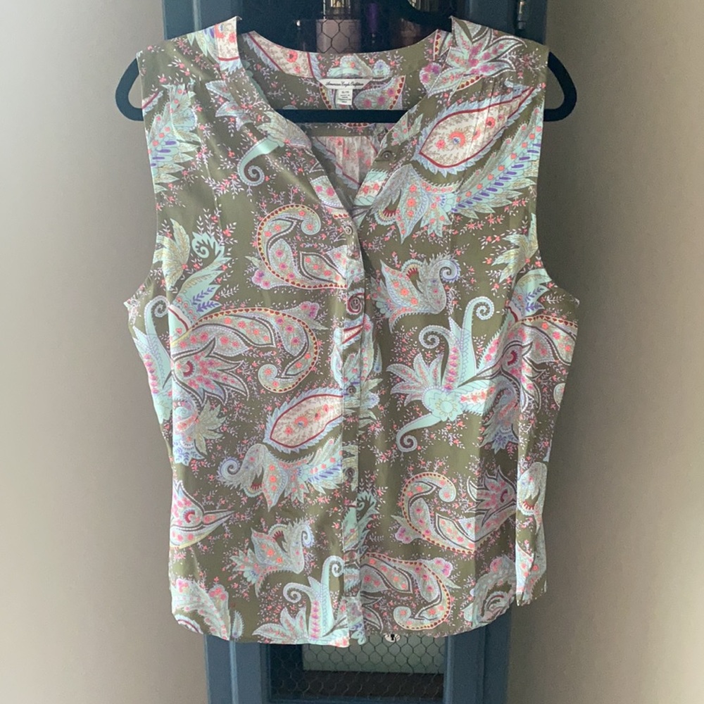 American Eagle Short-sleeve Blouse